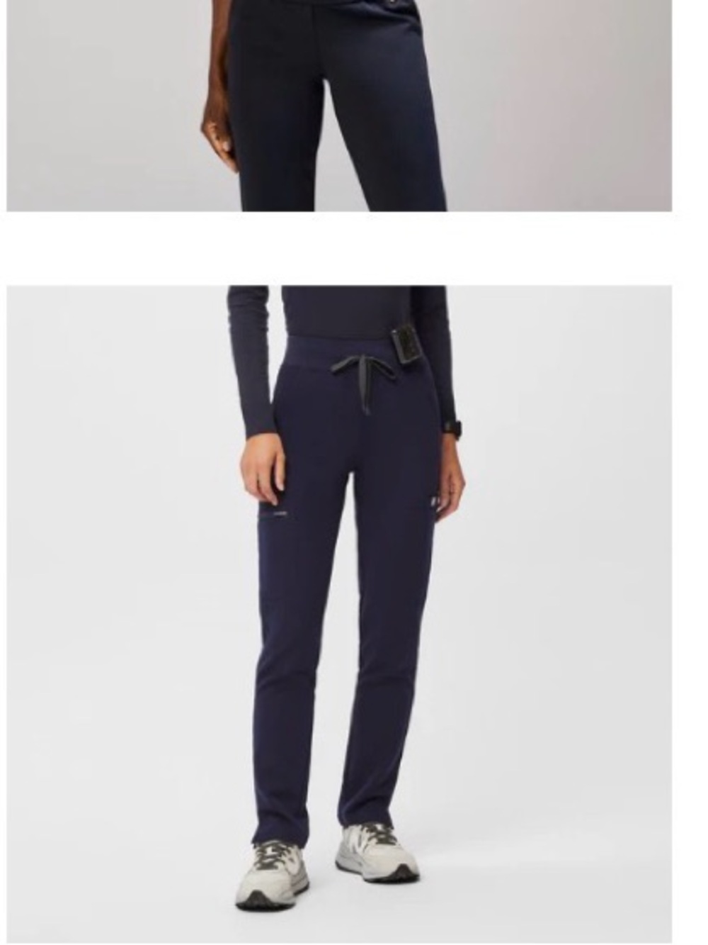 Figs Navy Yola High-Rise Slim Scrub Pant